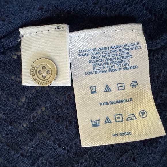 Lands' End Supima Cotton Cardigan Sweater XL - Picture 5 of 7